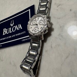 Bulova Silver Chronograph Watch